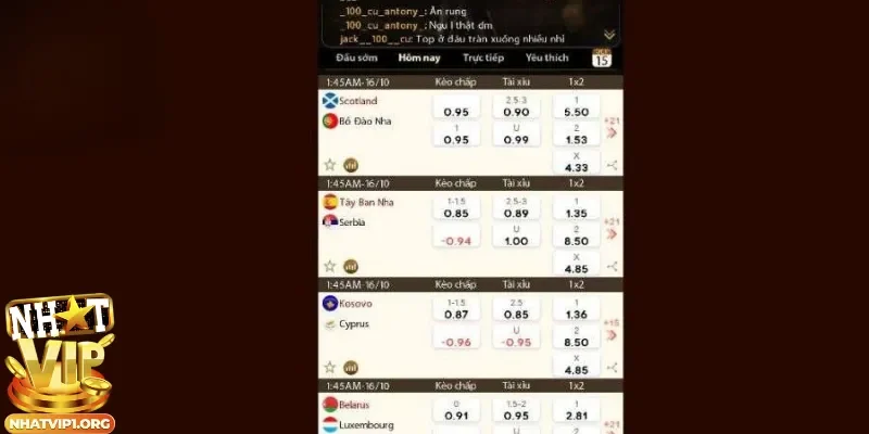 Các điểm đặc biệt trong thế giới chơi thể thao Nhatvip